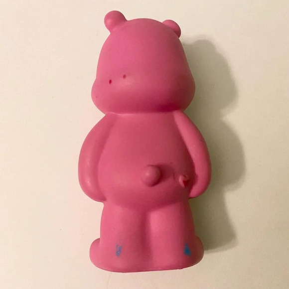 Vintage TCFC Care Bear Squeeze Toy Cheer Bear 4 Inch Tall Figure - Picture 8 of 9